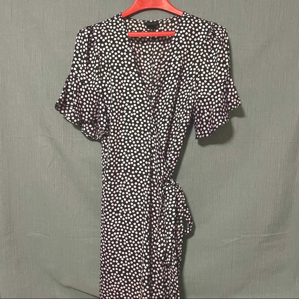 Polka Dot Wrap Around Dress